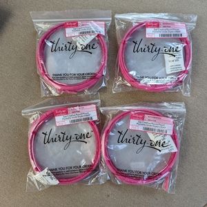 NWT Thirty-one Get Creative Round Pouches (4) | Pink
